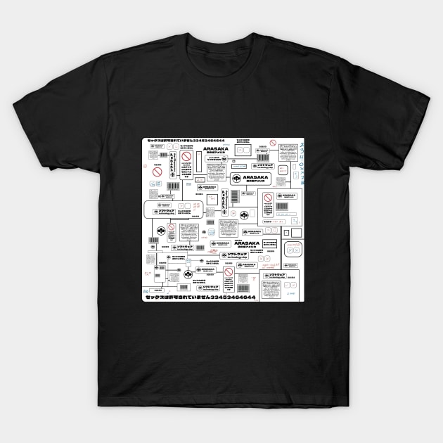 a cyberpunk label. arasaka. T-Shirt by JJadx